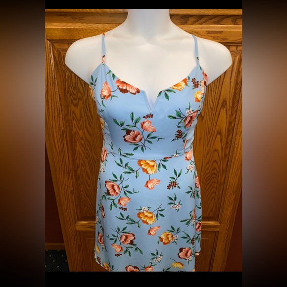NWT Nine Britton Blue & Floral Sundress, Size XL - Picture 4 of 7